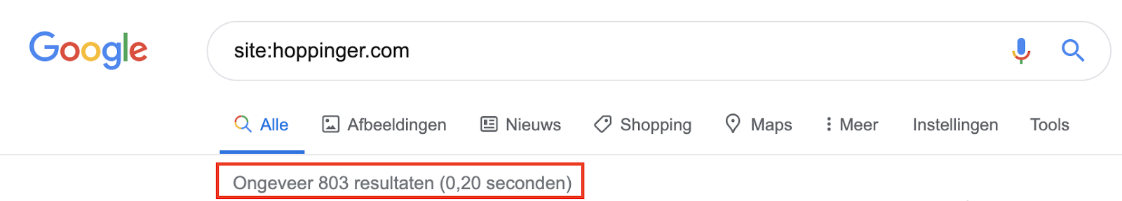 Zo test je je toegang tot GSC met een site search